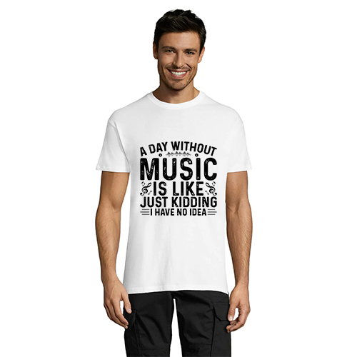 A day without Music pánske tričko čierne 2XL