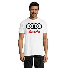 Audi Black and Red pánske tričko biele 2XS