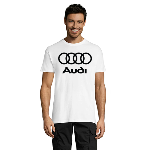 Audi Black pánske tričko biele 2XL