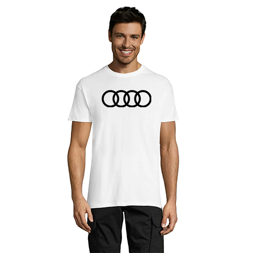 Audi Circles pánske tričko biele 4XS