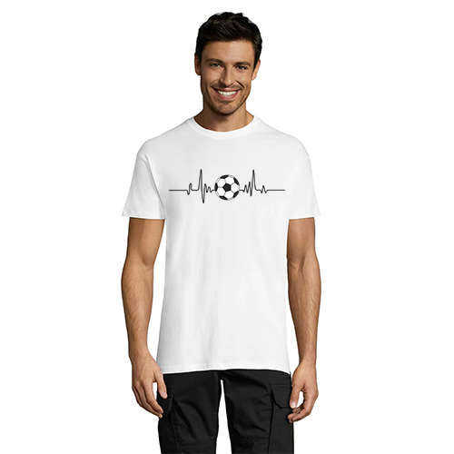 Ball and Pulse pánske tričko biele 2XL