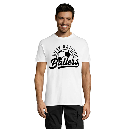 Busy Raising Ballers pánske tričko biele 2XL