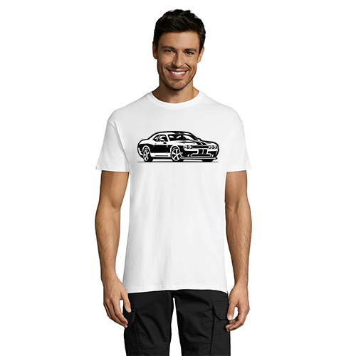 Dodge pánske tričko biele 4XS