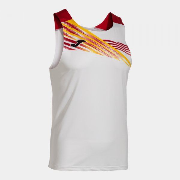 ELITE X SLEEVELESS SHIRT WHITE RED XL