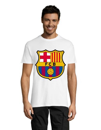 FC Barcelona pánske tričko biele S