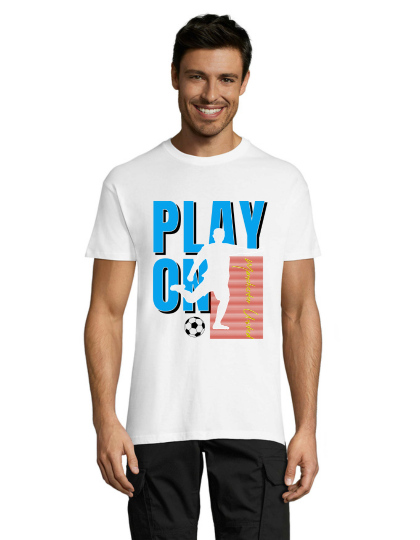 Footbal Play On pánske tričko biele 4XS