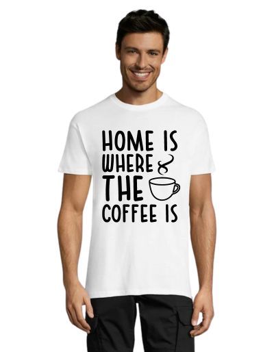 Home is where the coffee is pánske tričko čierne 2XL