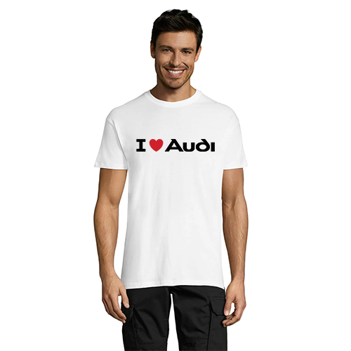 I Love Audi pánske tričko biele 4XL