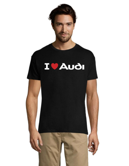 I Love Audi pánske tričko čierne 2XS