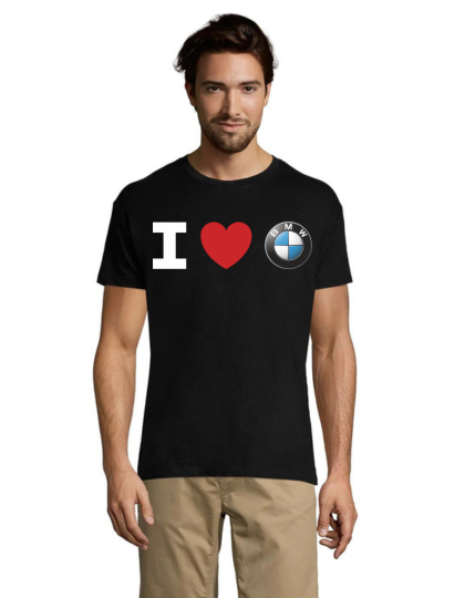 I LOVE BMW pánske tričko čierne 2XL