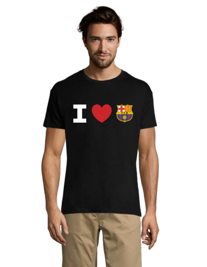 I Love FC Barcelona pánske tričko čierne 2XL