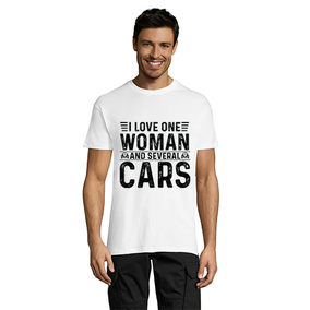 I Love One Woman and Several Cars pánske tričko biele L