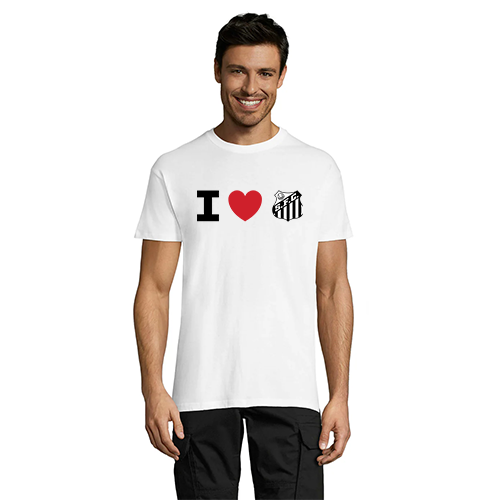 I Love Santos Futebol Clube pánske tričko biele XL