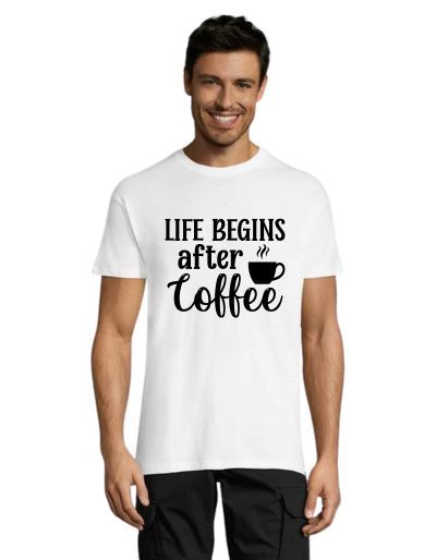 Life begins after Coffee pánske tričko čierne 2XL