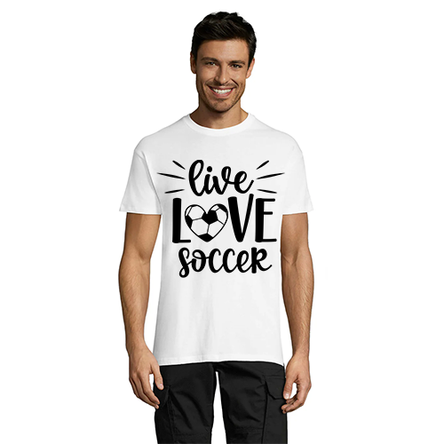 Live Love Soccer pánske tričko biele S