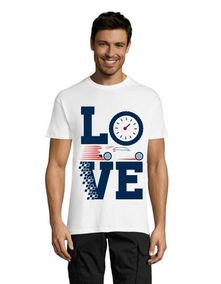 Love racing pánske tričko biele 2XL