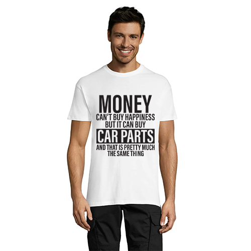 Money Can't Buy Happiness pánske tričko biele 3XL