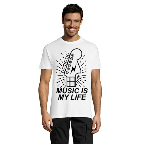 Music is my life pánske tričko čierne 4XS