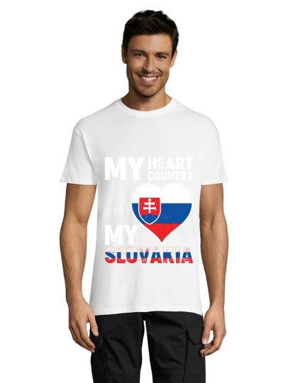 My hearth, my Slovakia pánske tričko biele L