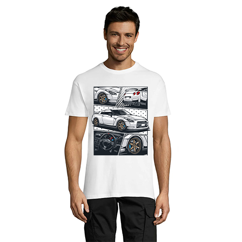 Nissan GTR R35 GODZILLA pánske tričko biele 2XS