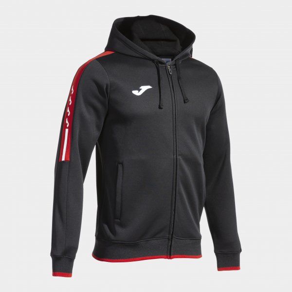 OLIMPIADA ZIP-UP HOODIE BLACK RED 2XS