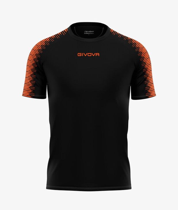 SHIRT CLUB IN MESH NERO/ARANCIO FLUO Tg. 3XL