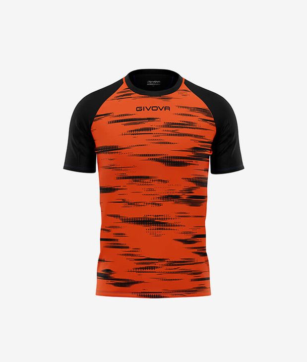 SHIRT PIXEL INTERLOCK ARANCIO/NERO Tg. XL