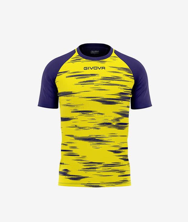 SHIRT PIXEL INTERLOCK BLU/GIALLO Tg. 2XL