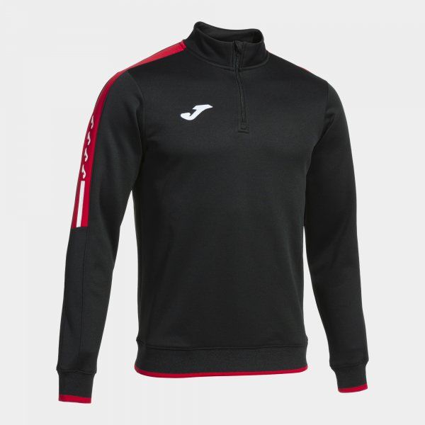 SUDADERA OLIMPIADA NEGRO ROJO 2XL