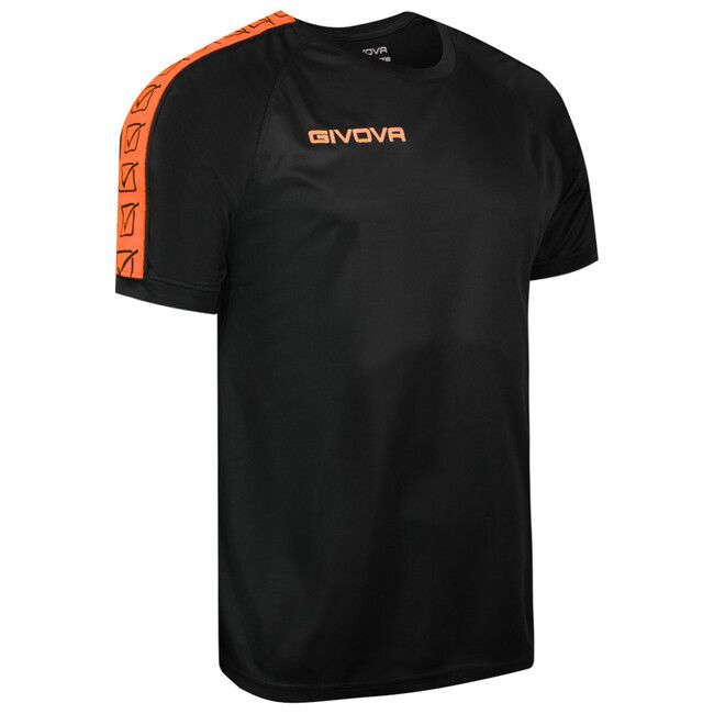 T-SHIRT POLY BAND ARANCIO FLUO/NERO Tg. 4XL