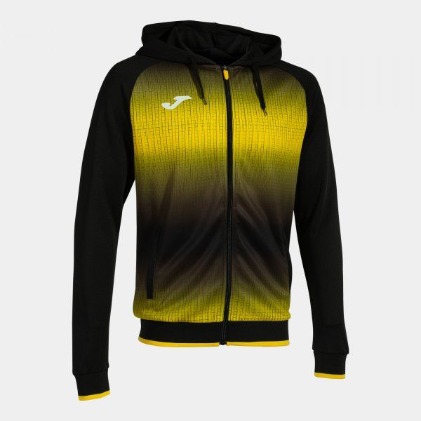 TIGER V ZIP-UP HOODIE BLACK YELLOW 3XL