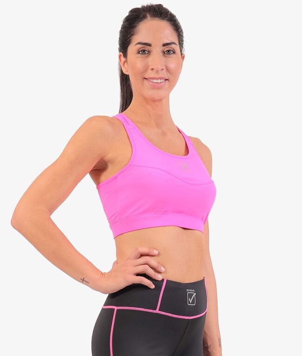 TOP DONNA STAMPA FUXIA Tg. S