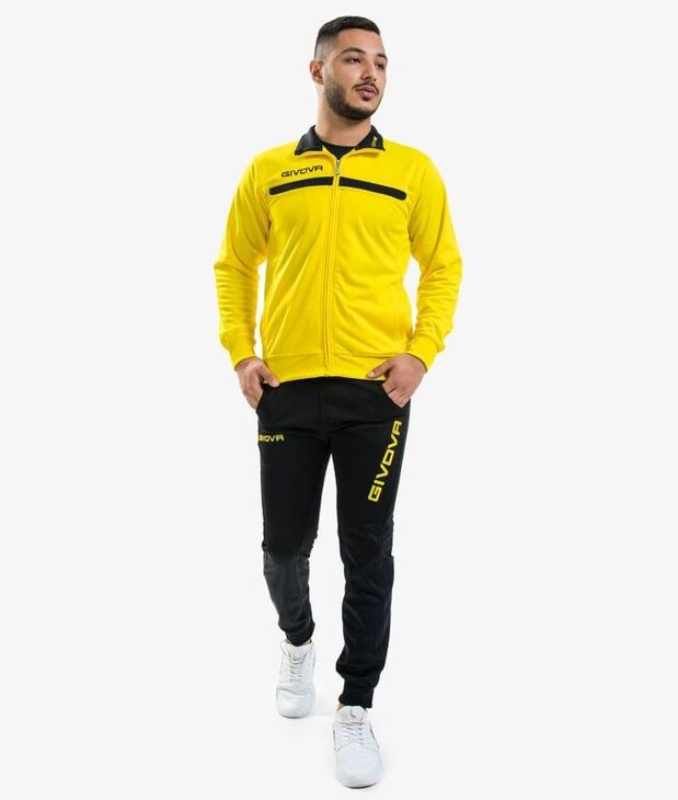 TUTA GIVOVA ONE FULL ZIP POLARFLEECE GIALLO/NERO Tg. 4XS