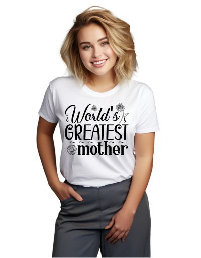 Wo World's greatest mother pánske tričko biele 2XS