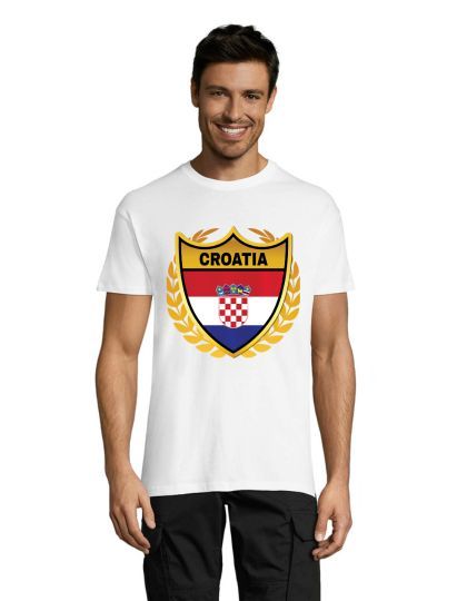 Zlatý erb Croatia pánske tričko biele L