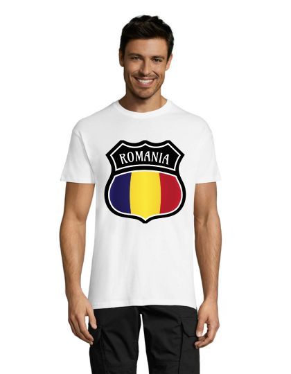Erb Romania pánske tričko biele L